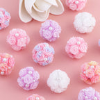 Flower Cluster Clay Beads 20mm Gradient Rose Pearly Pastel 10pcs 3