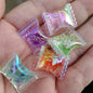 Transparent Candy Bag Acrylic Beads 17x21mm UV Plating 100pcs