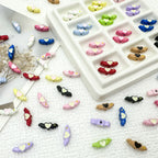 Heart Wing Metal Beads 14mm Bright Enamel Painted Alloy 20pcs 2