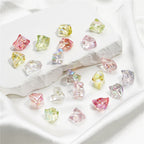 Transparent Irregular Gravel Acrylic Beads 11-22mm UV Plating 4pcs 4