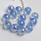 Shimmer Crystal Resin Beads 12mm Round Glossy Mixed Colors 40pcs 15