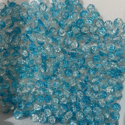 Crackle Round Glass Beads 10mm Vibrant Colors Sparkling Texture 100pcs 8