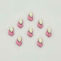 Tulip Metal Beads 14mm Two-Color Baking Painted Alloy 10pcs 8