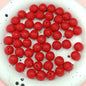 Painted Round Acrylic Beads 12mm Creamy Pumpkin Matte 100pcs 6