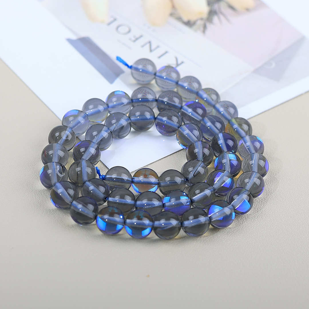 Mermaid Round Glass Beads 6mm Matte Pastel Jewel Tones 40pcs 41