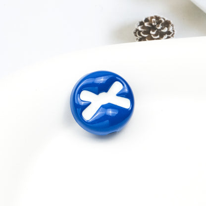 Baking Painted Acrylic Beads 18mm Enamel Candy Letter 50pcs 20