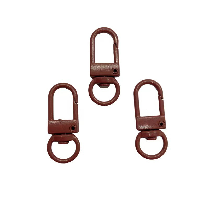 Colorful Zinc Alloy Keychain Hooks 33mm Baking Painted 50pcs 18