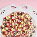 Hand Painted Christmas Tree Snowflake Acrylic Beads 18mm Festive 10pcs