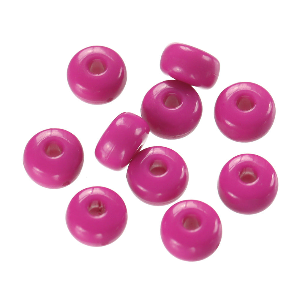 Acrylic Oblate Spacer Beads 4x7mm Baking Painted 100pcs 20