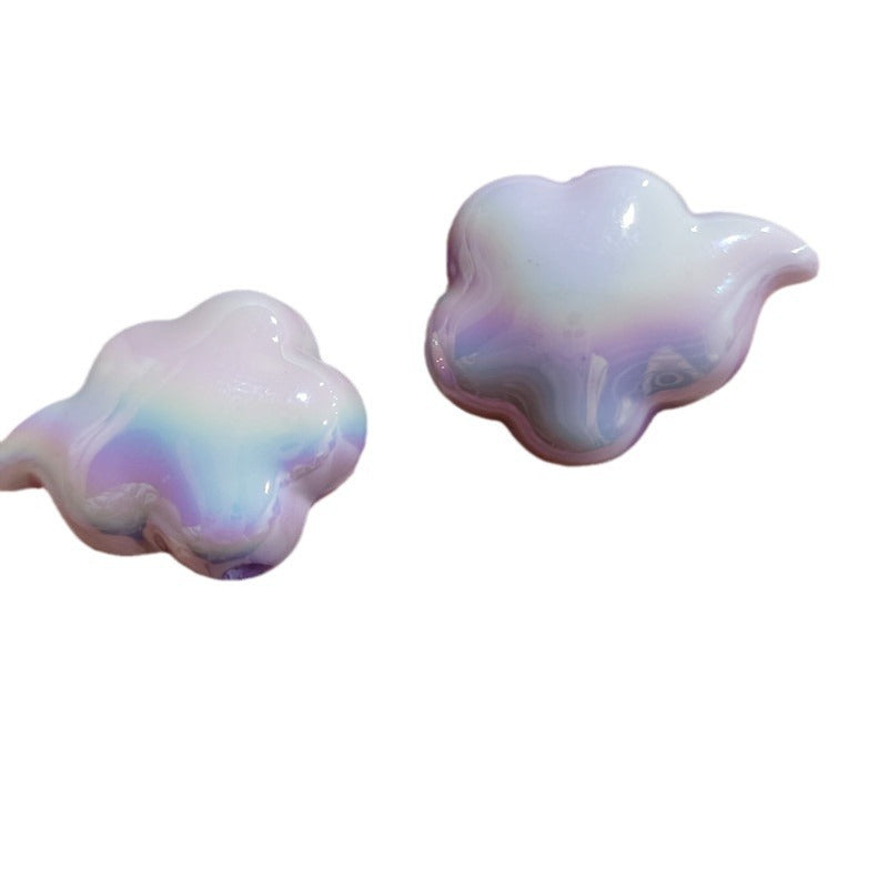 UV Plating Cloud Acrylic Beads 20mm 28mm Colorful Pastel 100pcs 5