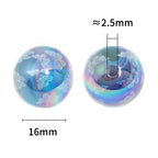 UV Plating Butterfly Acrylic Beads 16mm Lace Printed 50pcs 4