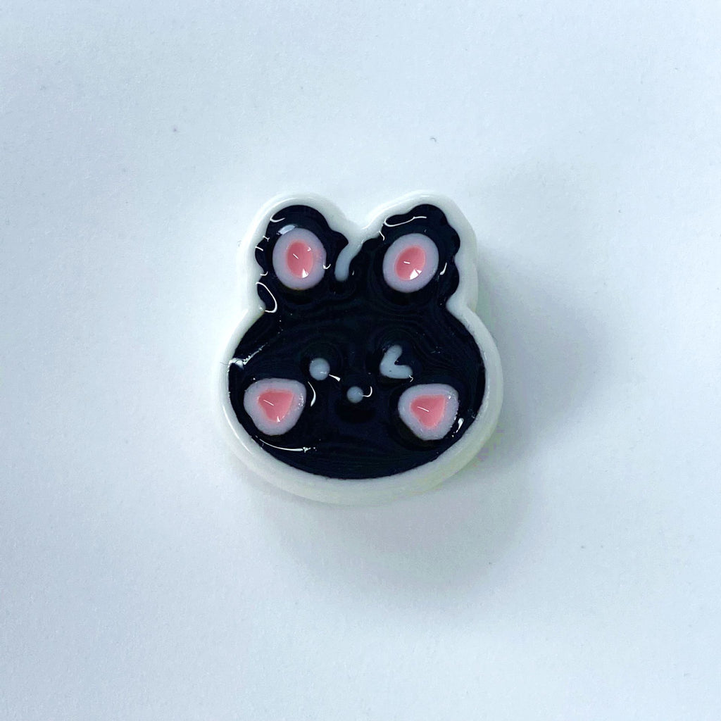 Hand-Painted Rabbit Acrylic Beads 22x24mm Glossy Pastel 100pcs 6