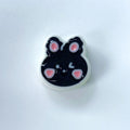 Hand-Painted Rabbit Acrylic Beads 22x24mm Glossy Pastel 100pcs 6