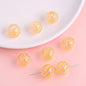 Hand Painted Hollow Polka Dotted Blown Glass Beads 14mm 4pcs 21