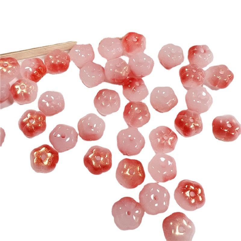 Czech Glass Beads Pumpkin 8mm x 6mm Green Jade Color 50pcs 5