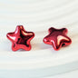 Pentagram Snowflake Acrylic Beads 14mm 21mm Metallic Plated 100pcs 9