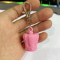 Silicone Chapstick Keychain Caps Crown Striped Smooth Shapes 3pcs 7