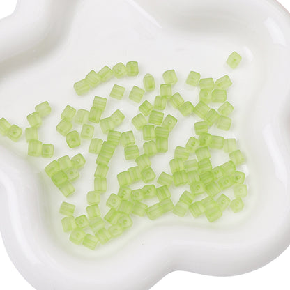 Frosted Sugar Seed Glass Beads 5mm Pastel Mixed Colors 100pcs 15