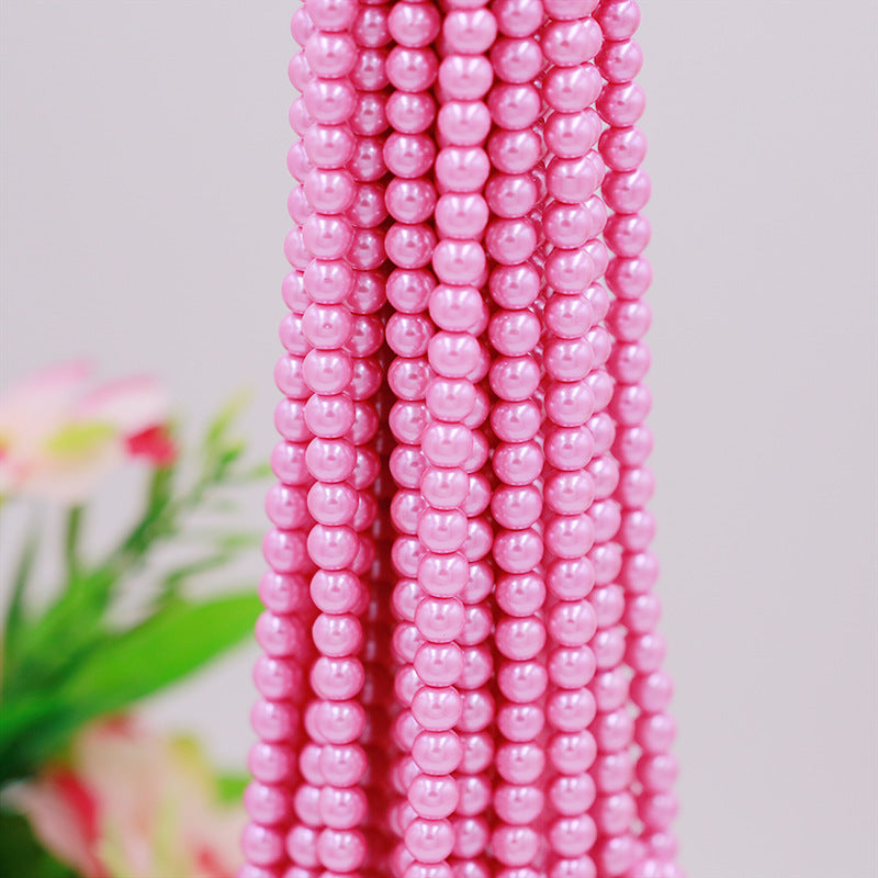Pearl Glass Beads 8mm Imitation Lustrous Pastel Mixed 1000pcs 8