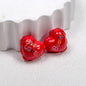 Balloon Heart Acrylic Beads 19mm Glossy Colorful Lettering 10pcs 4