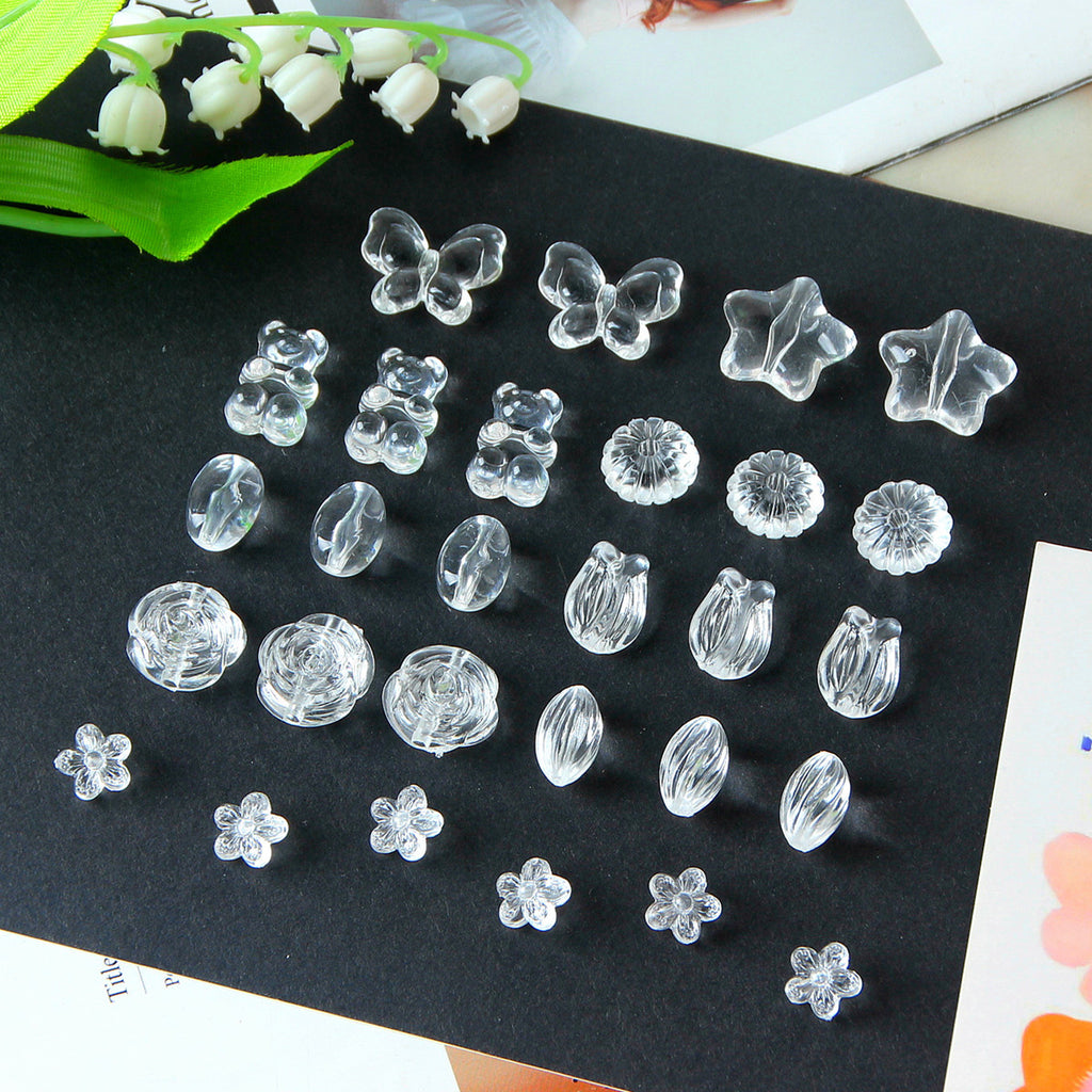 Transparent Butterfly Flower Star Acrylic Beads Single Piece Summer Series 4