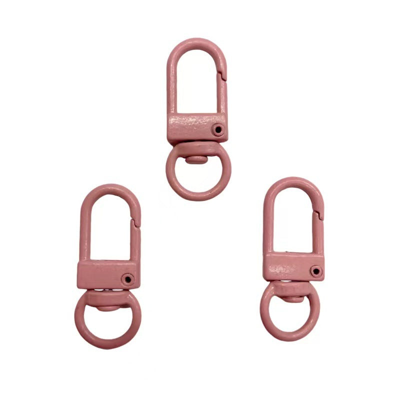 Colorful Zinc Alloy Keychain Hooks 33mm Baking Painted 50pcs 16