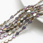 Electroplated Melon Seed Glass Beads 8mm 11mm Teardrop Iridescent 30pcs 17