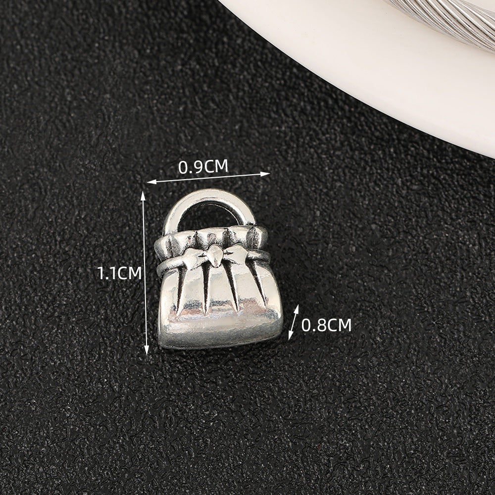 European Style Metal Beads Silver Tone Large Hole 50pcs 15