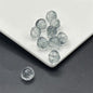 Small Walnut Shape Transparent Glass Beads 12mm Translucent Blue 100pcs 9