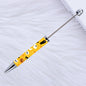 Beadable Pen Plastic Halloween Printed Pumpkin Ghost Spider Bat 11