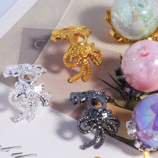 Alloy Bow Bead Caps 20mm Colorful 20pcs 2