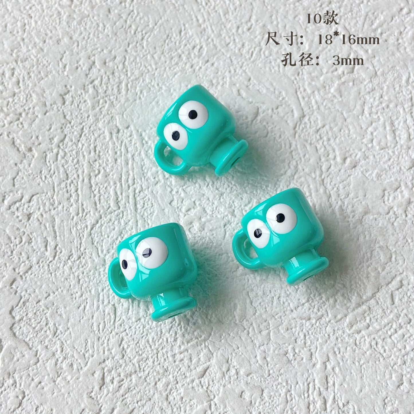 Personification Cup Acrylic Beads 18mm Enamel Glossy 6pcs 12