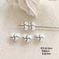 Baking Painted Black and White Metal Beads Quirky Shapes 10pcs 16