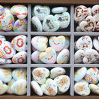 Cheerful Animal Printed Heart Acrylic Beads 25mm 20pcs 4
