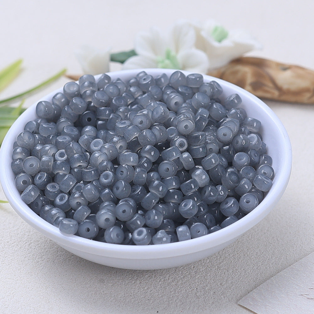 Glass Donut Spacer Beads 4mm Solid Color 200pcs 8