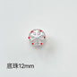 Hand Painted Christmas Enamel Glass Beads 12mm 14mm 1pc 22