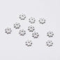 Zinc Alloy Snowflake Spacer Beads 4mm 6mm Tibetan Style 1000pcs 7