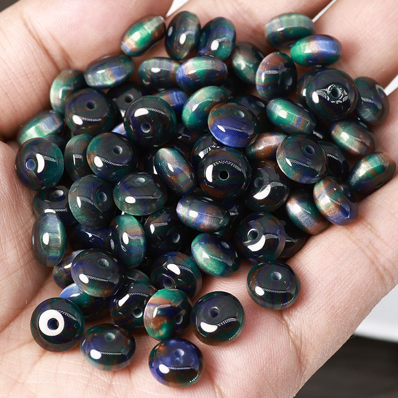 Imitation Gemstone Round Spacer Resin Beads 8mm 10mm Mixed Colors 50pcs 17