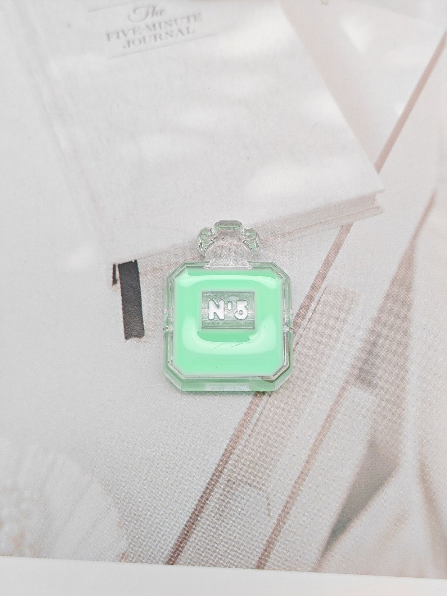 Painted Perfume Bottle Acrylic Beads 29mm Enamel Finish 50pcs 12
