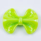 Plated Fat Bow Acrylic Beads 24mm Solid Glossy Color 100pcs 12