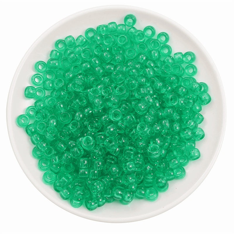 Transparent Acrylic Seed Beads 9mm Large Hole Colorful 100pcs 21