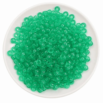 Transparent Acrylic Seed Beads 9mm Large Hole Colorful 100pcs 21