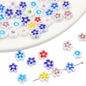 Millefiori Plum Flower Glass Beads 6mm Colorful Mixed 20pcs 18
