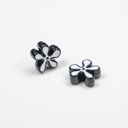 Irregular Sponge Flower Acrylic Beads 14mm Glossy Colorful 50pcs 11