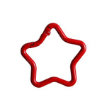 Zinc Alloy Star Trigger Spring Key Rings 41mm Baking Painted 6pcs 5