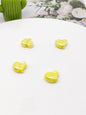 Plating Irregular Heart Acrylic Beads 17x20mm Colorful Mixed 100pcs 11