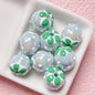 Plating Hand Painted Strawberry Acrylic Beads 17mm Colorful 5pcs 9