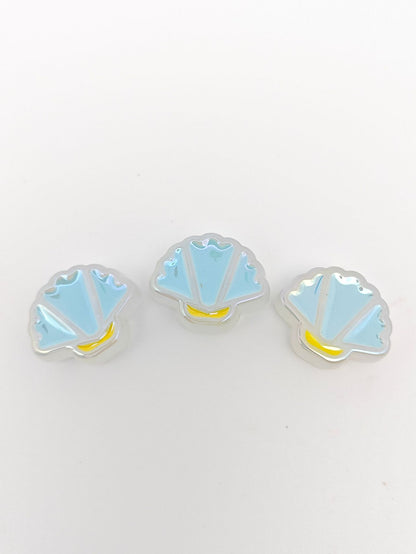 Glow Scallop Acrylic Beads 24mm Pastel Luminescent 50pcs 14