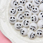 Halloween Printed Acrylic Beads 16mm Pumpkin Ghost Designs 2
