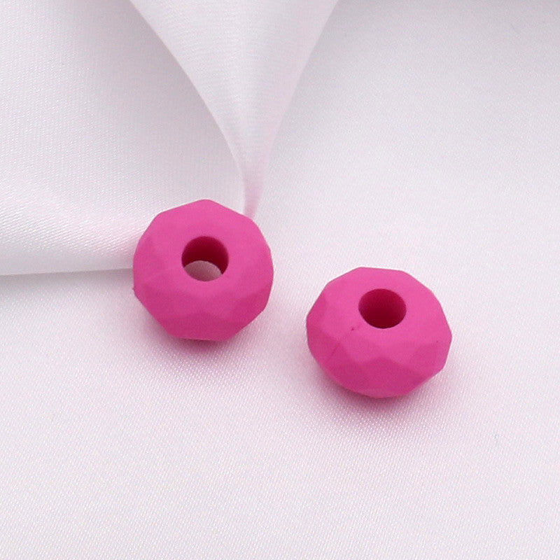 Acrylic Faceted Spacer Beads 14mm Rubberized Finish 40pcs 9